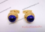 AAA Quality Cartier Cufflinks Replica - Gold and Blue Cufflinks Buy Online